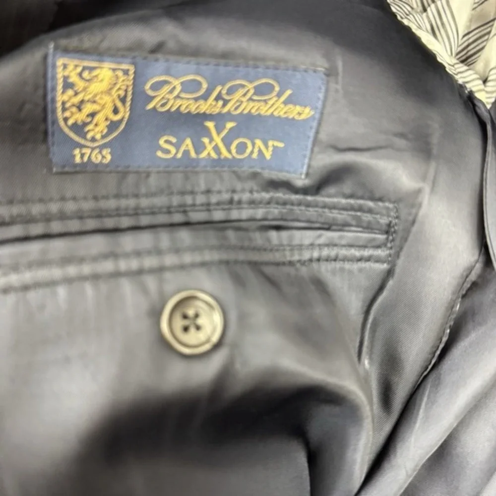 Brooks Brothers‎ Saxxon Blazer 1818 Fitzgerald 41L USA Black/Black Coat Jacket